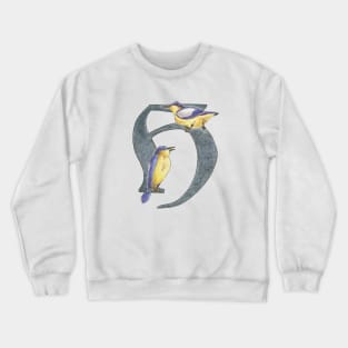 Avian Alphabet H - Violet-backed hyliota Crewneck Sweatshirt